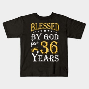 Blessed By God For 35 Years 35th Birthday Kids T-Shirt